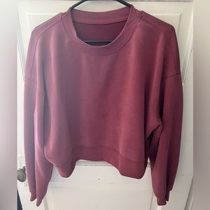 Soft stream perfectly oversized cropped crew